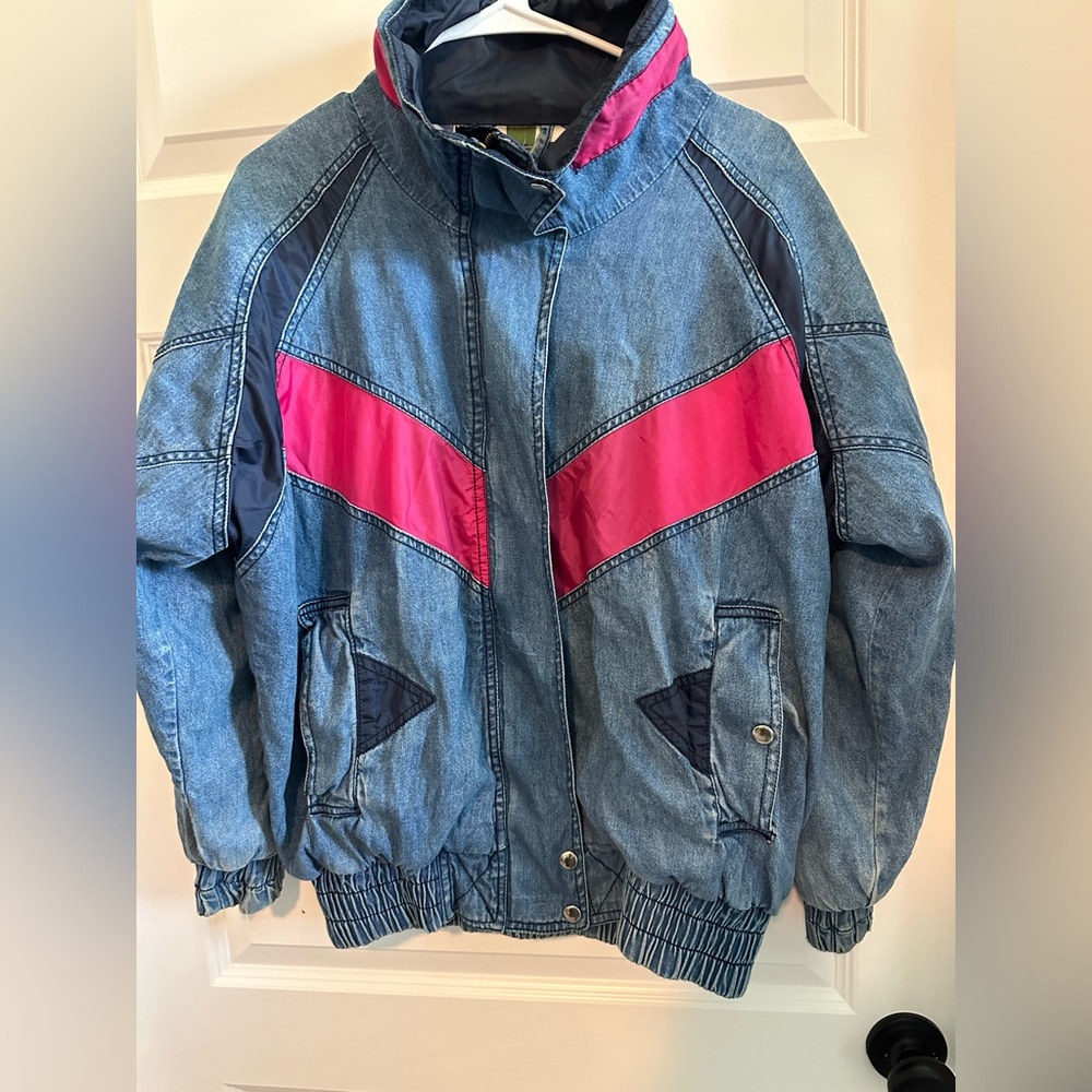 Vintage 90'sCenter Aisle Denim Jacket Womens Size‎ S/M 100% Cotton